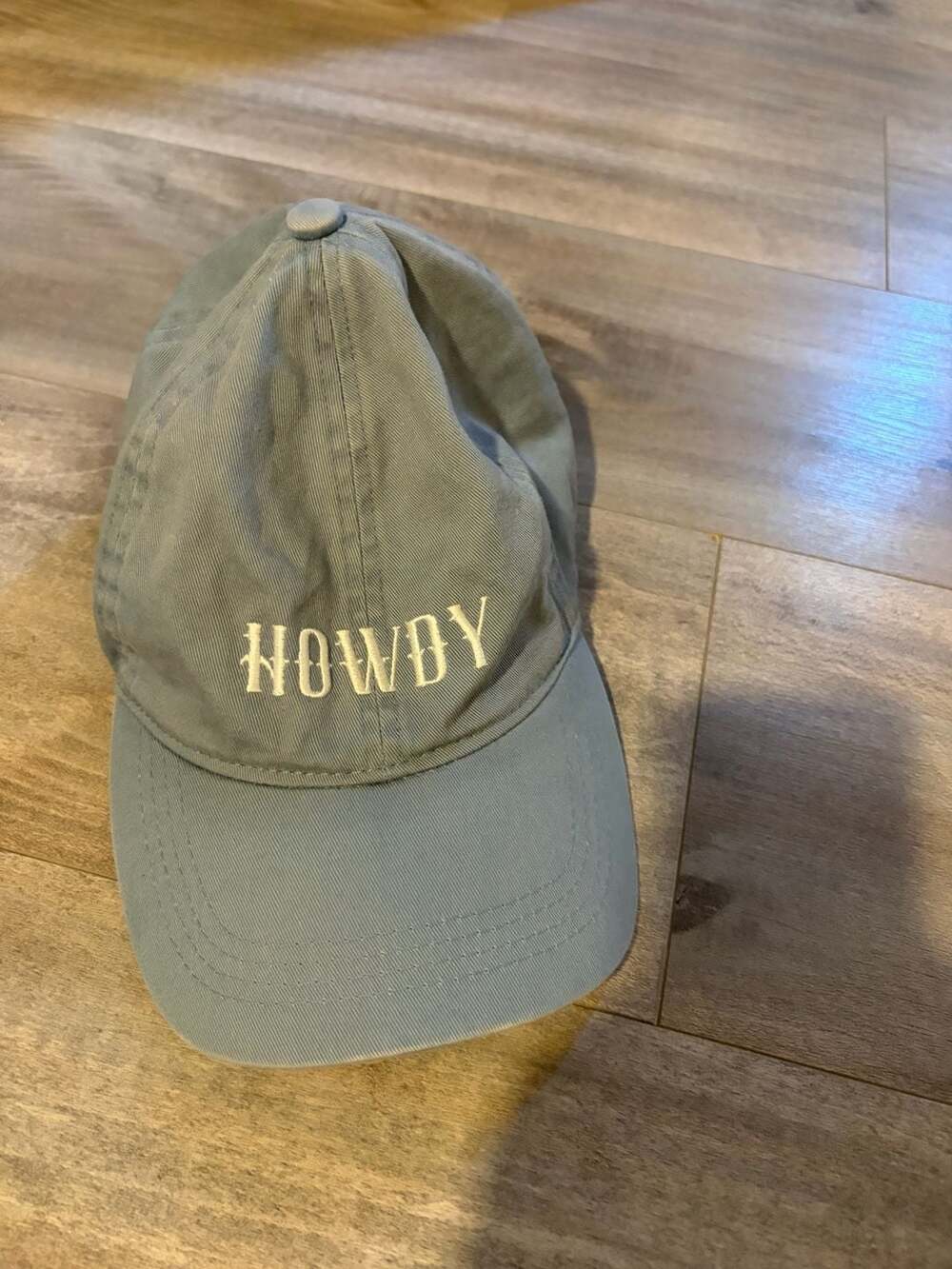 David and Young Howdy Embroidered Blue Cotton Baseball Cap Hat